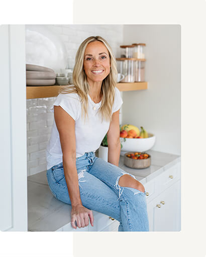 Lillie sitting on a kitchen counter