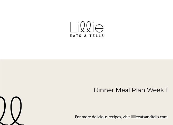 Meal plan Cover
